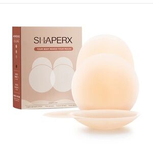 NEW- ShaperX Women's Invisible Reusable Nipple Covers with Travel Box